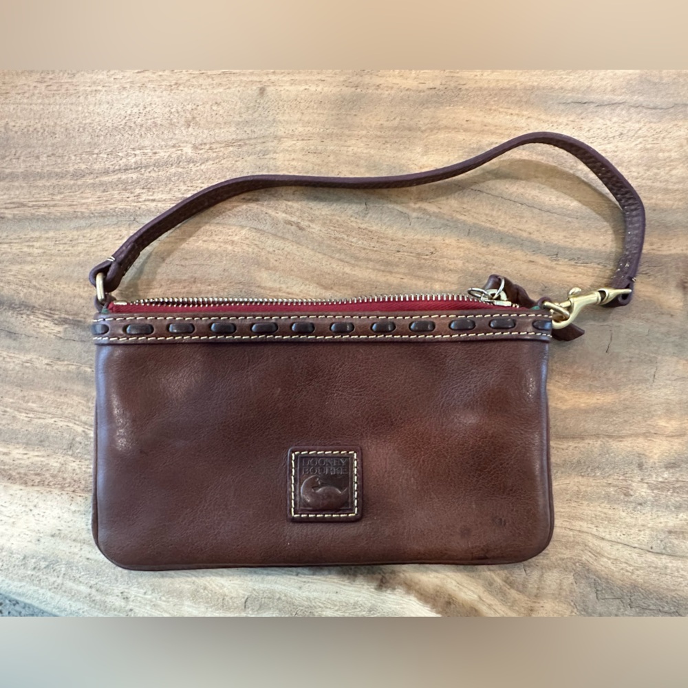 Rooney & Bourke Wristlet brown leather